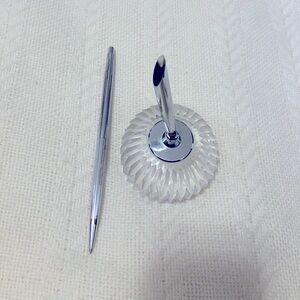 Waterford Crystal Pen Holder And Pen